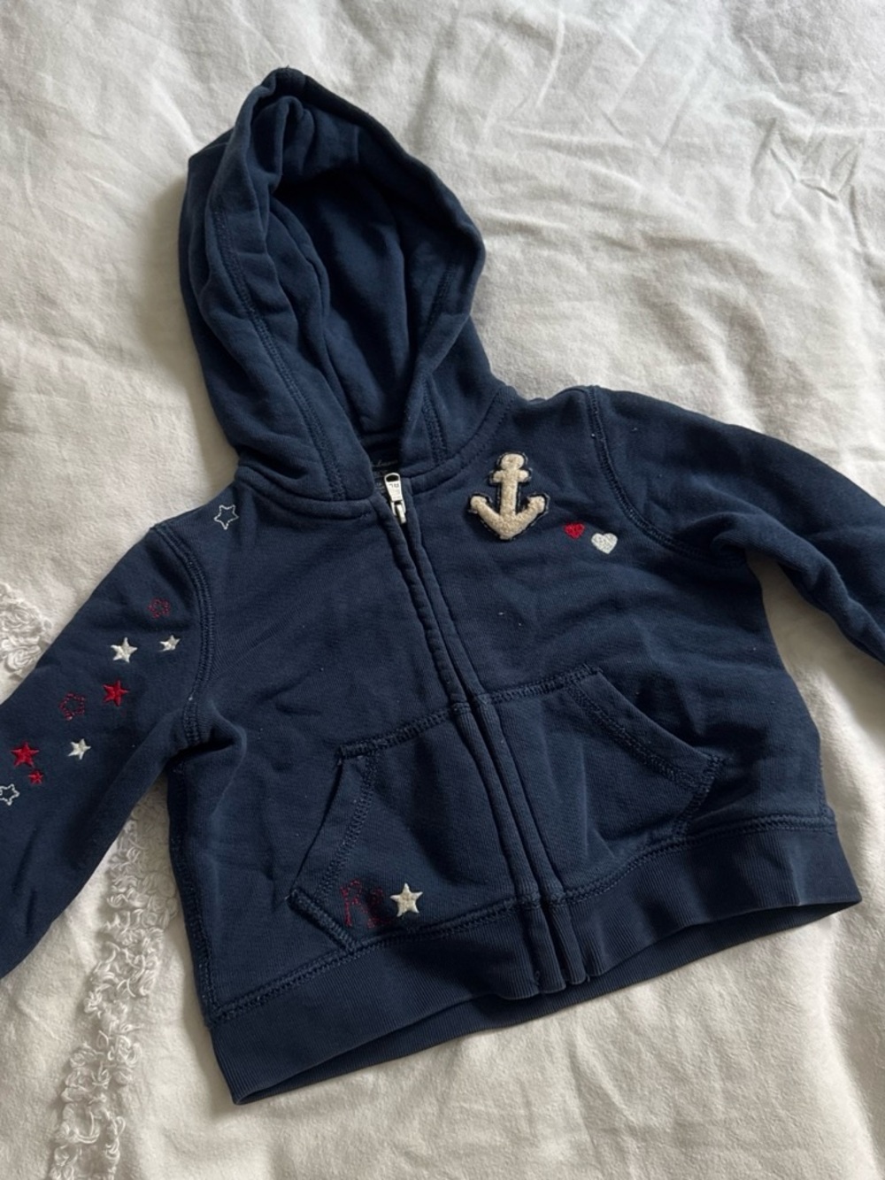 Polo by Ralph Lauren Navy Hoodie with Anchor & Star Embroidery